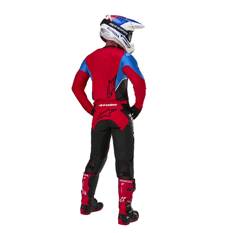 Maillot de motocross Alpinestars Racer Iconic Honda Collection Rouge-Noir-Bleu-Blanc