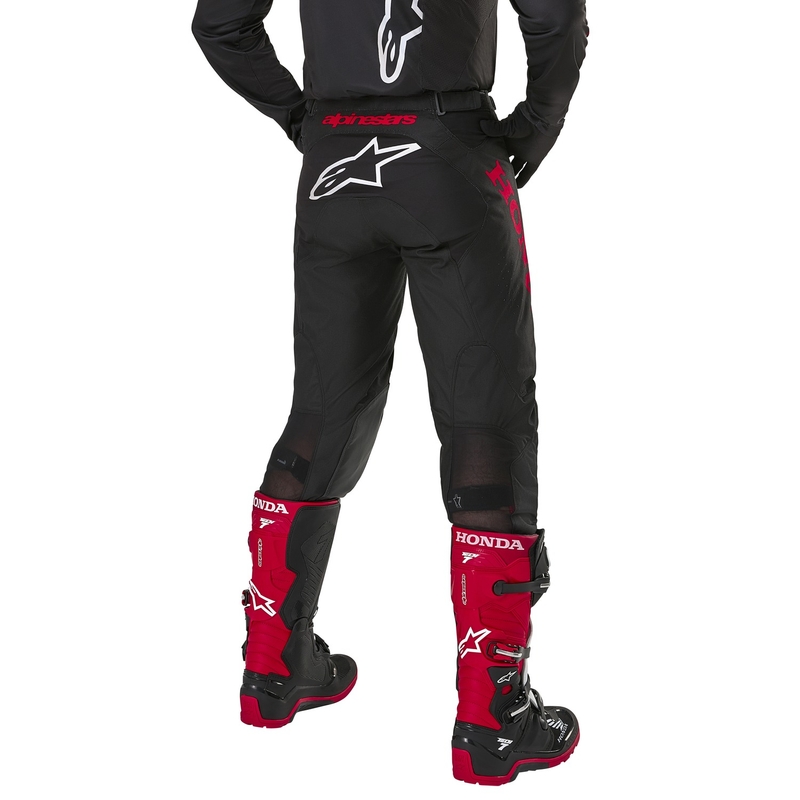 Pantalon de motocross Alpinestars Racer Iconic Honda Collection Noir-Rouge