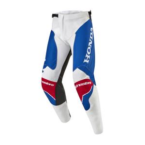 Pantalon de motocross Alpinestars Racer Iconic Honda collection blanc-bleu-rouge-noir