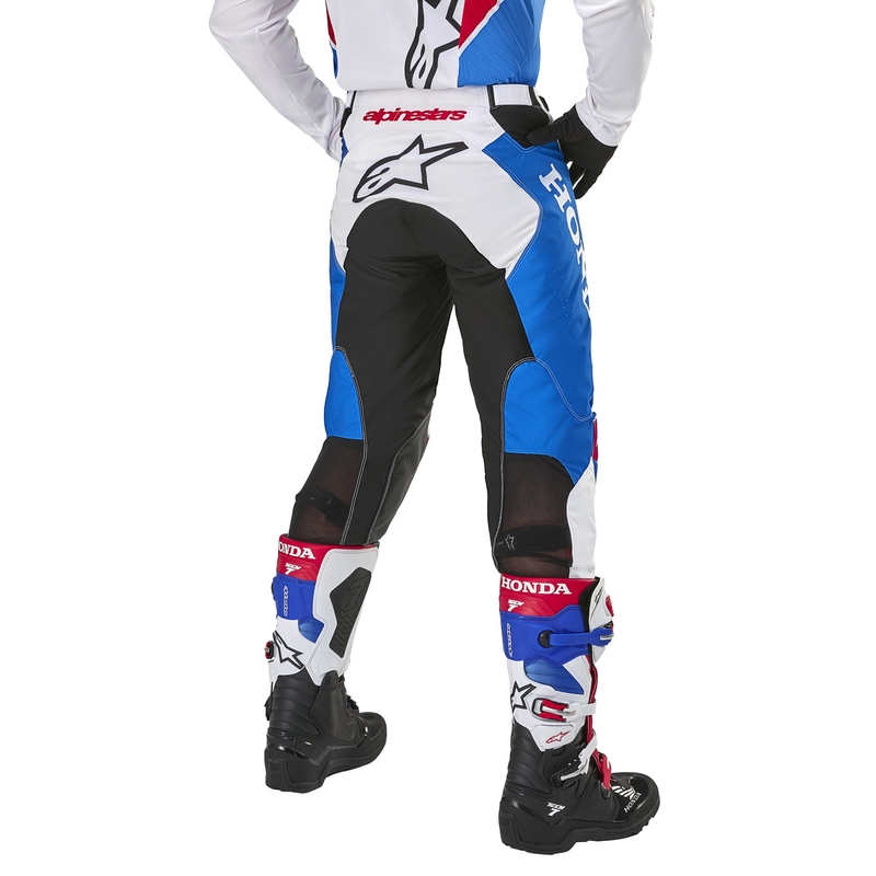 Pantalon de motocross Alpinestars Racer Iconic Honda collection blanc-bleu-rouge-noir