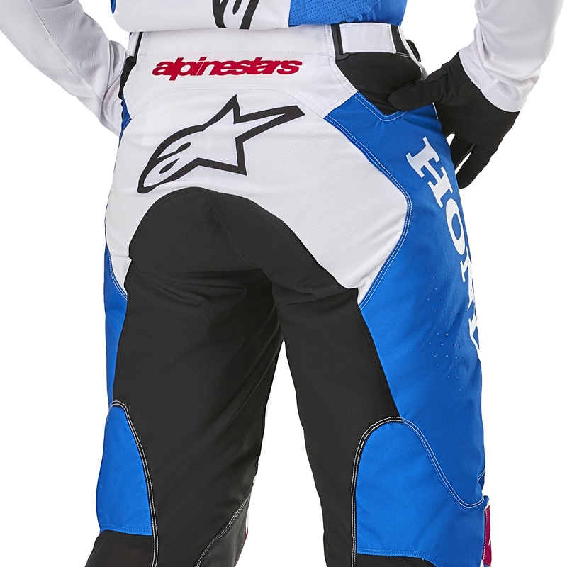 Pantalon de motocross Alpinestars Racer Iconic Honda collection blanc-bleu-rouge-noir