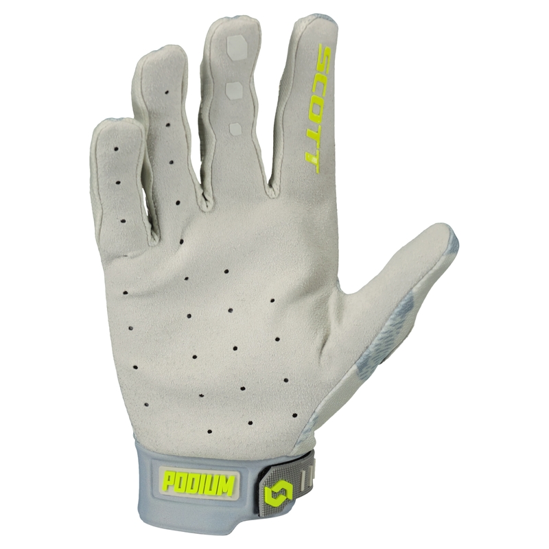 Gants motocross SCOTT PODIUM PRO gris-jaune fluo