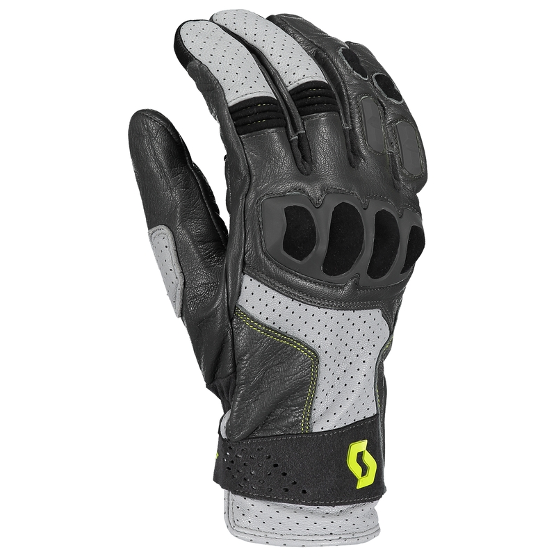 Gants moto cuir SCOTT SPORT ADV gris-vert