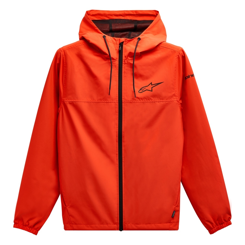 Veste Alpinestars Treq Windbreaker rouge fluo noir