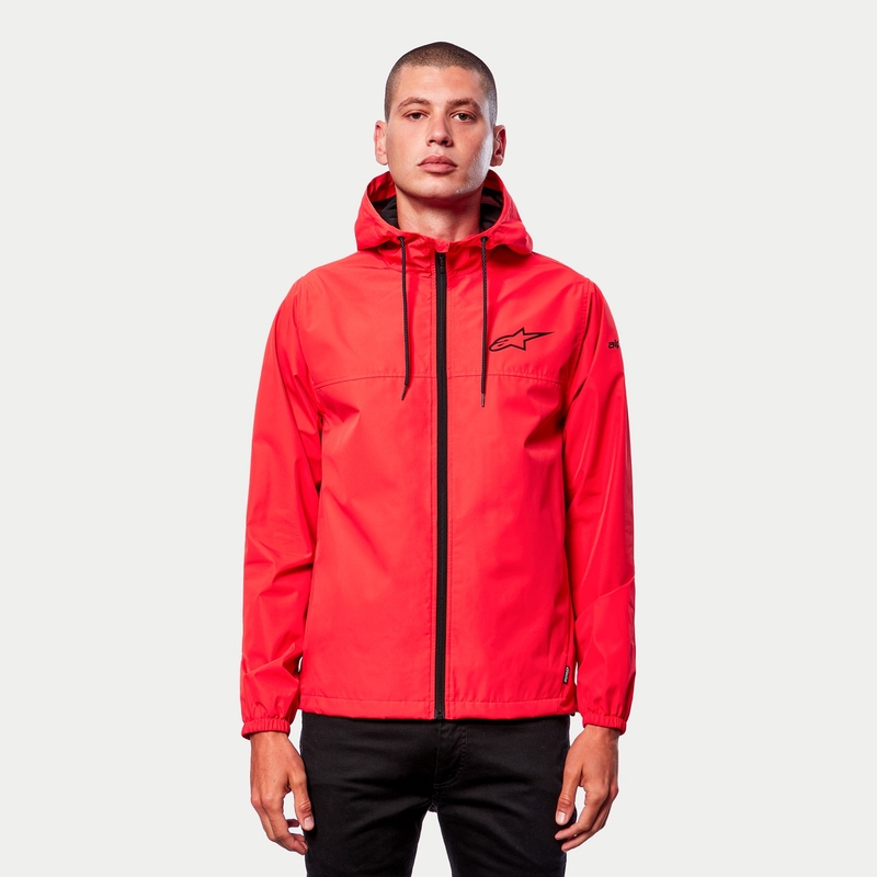 Veste Alpinestars Treq Windbreaker rouge fluo noir
