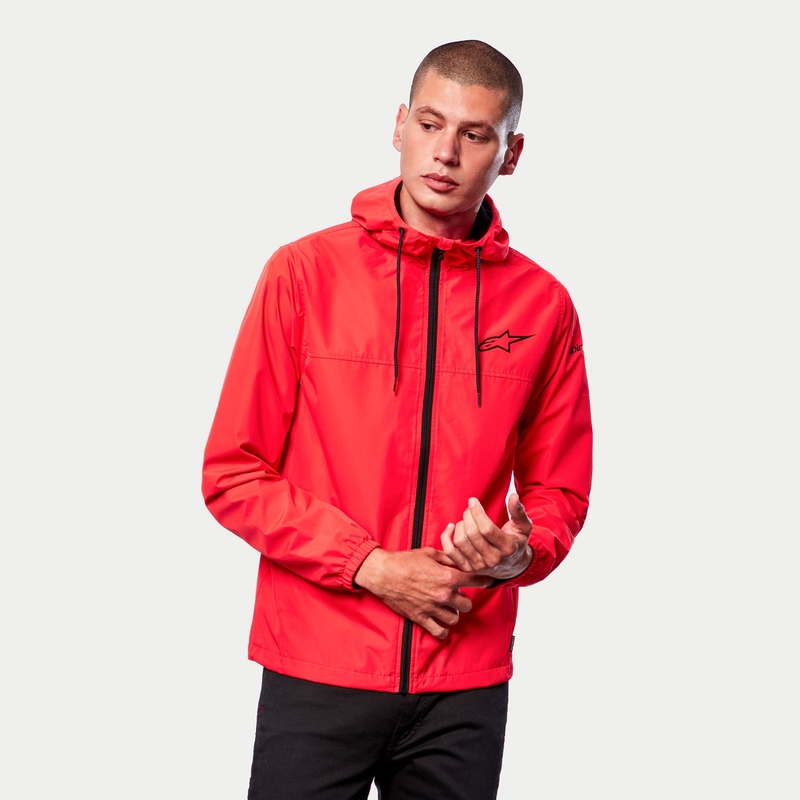 Veste Alpinestars Treq Windbreaker rouge fluo noir