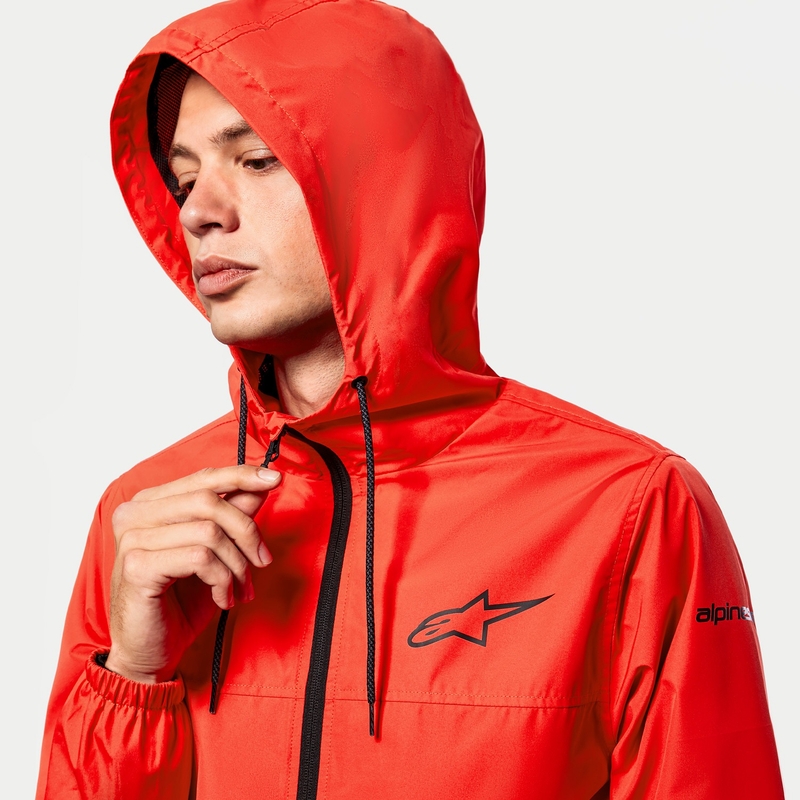 Veste Alpinestars Treq Windbreaker rouge fluo noir