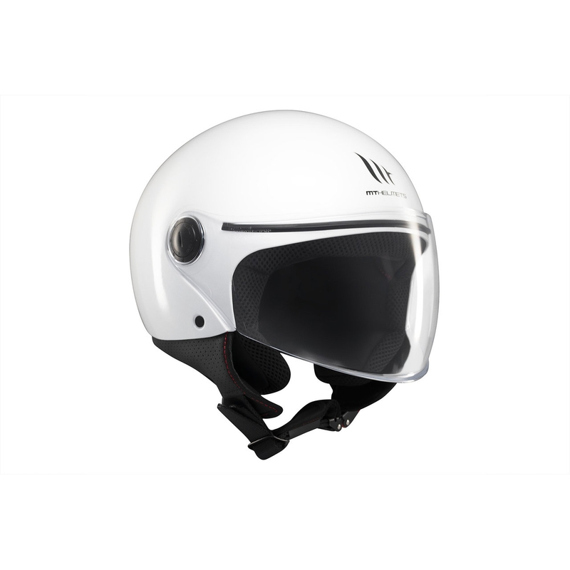 Casque de moto ouvert MT Street S blanc brillant
