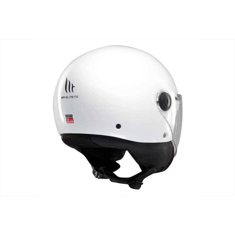 Casque de moto ouvert MT Street S blanc brillant