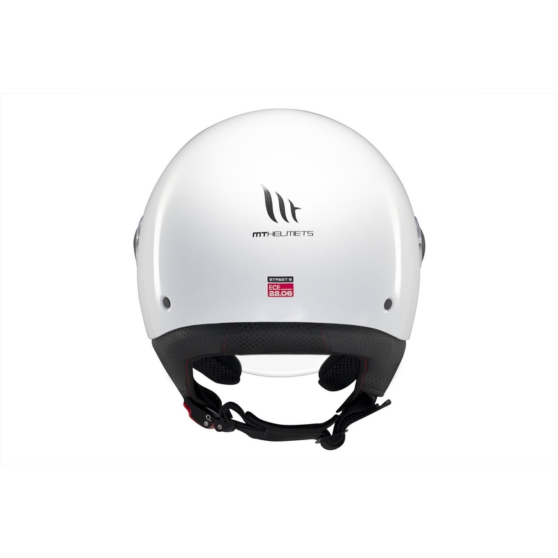 Casque de moto ouvert MT Street S blanc brillant