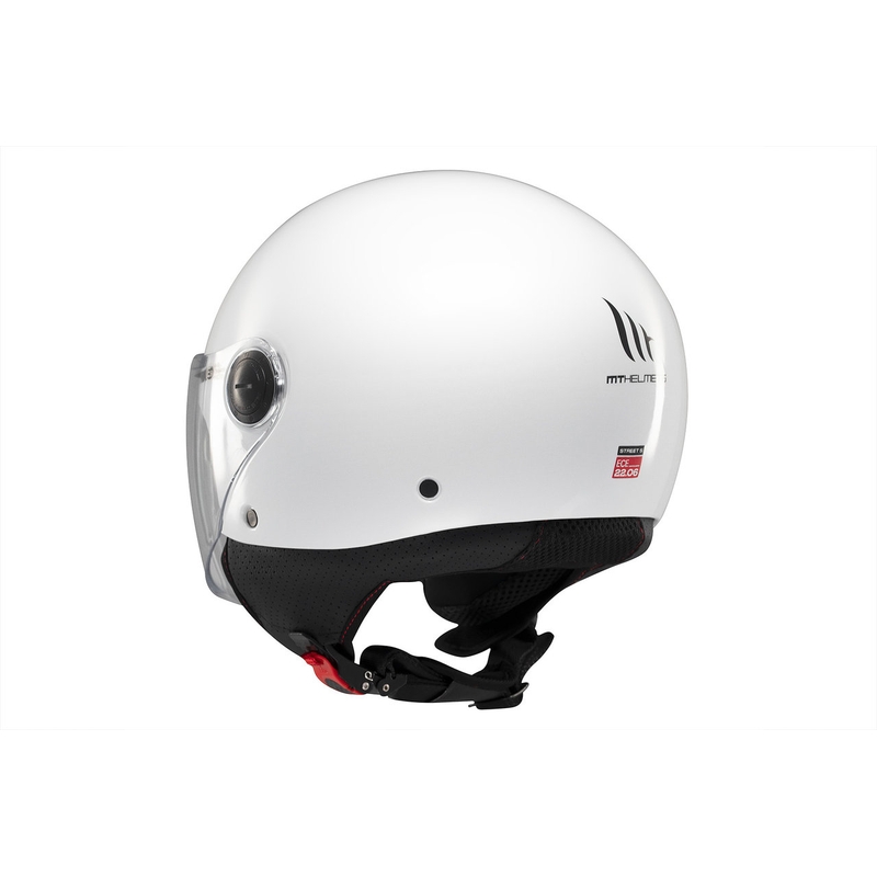 Casque de moto ouvert MT Street S blanc brillant