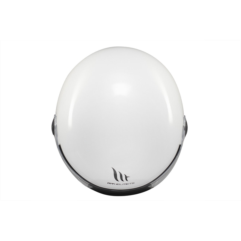Casque de moto ouvert MT Street S blanc brillant