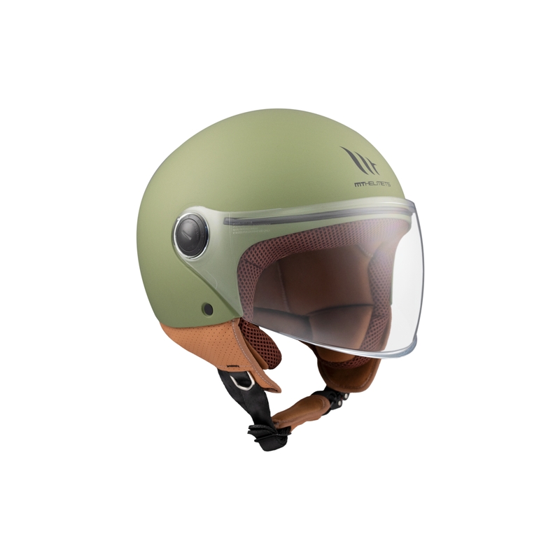 Casque moto ouvert MT Street S vert mat