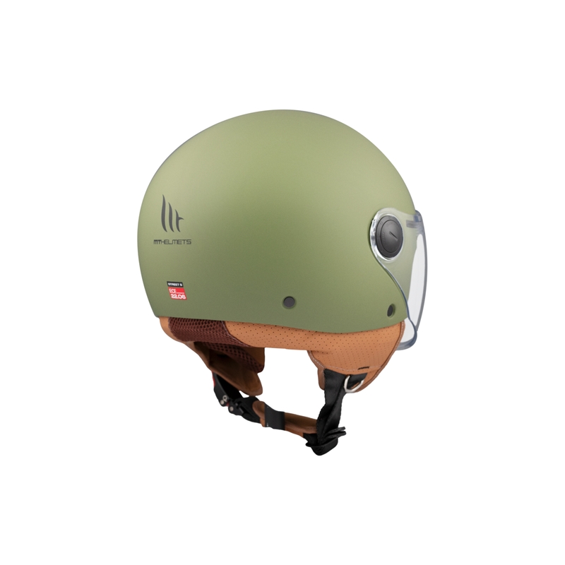 Casque moto ouvert MT Street S vert mat