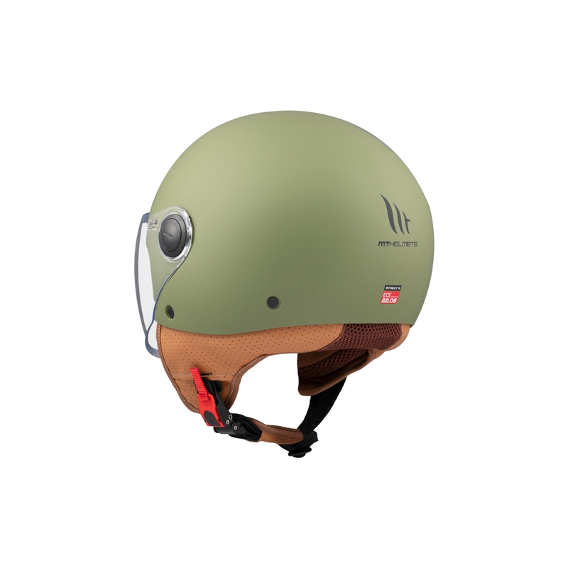 Casque moto ouvert MT Street S vert mat