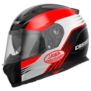 Casque moto Cassida Apex Jawa - rouge-noir-gris