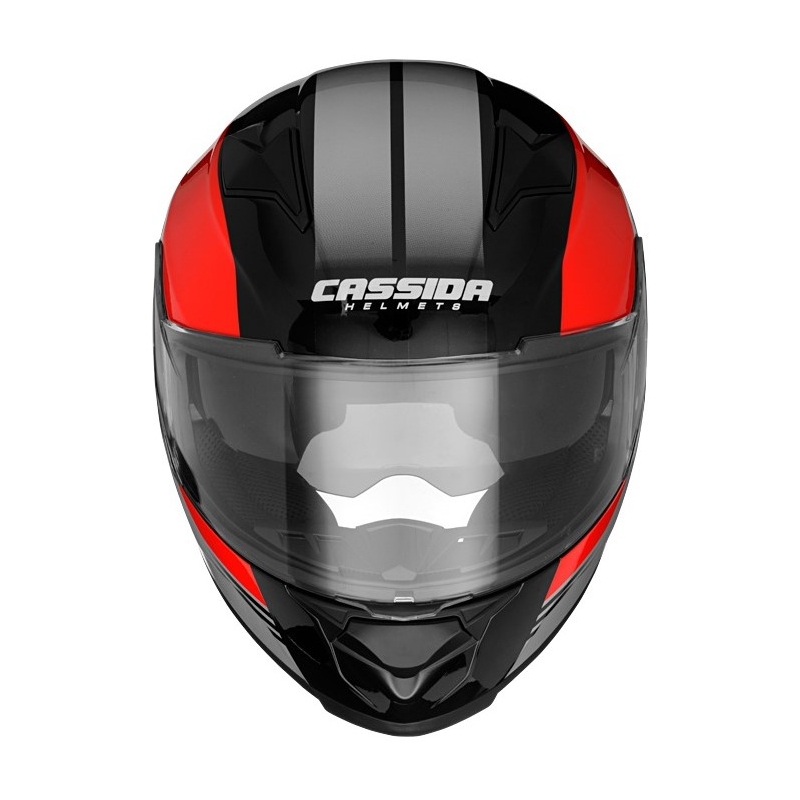 Casque moto Cassida Apex Jawa - rouge-noir-gris