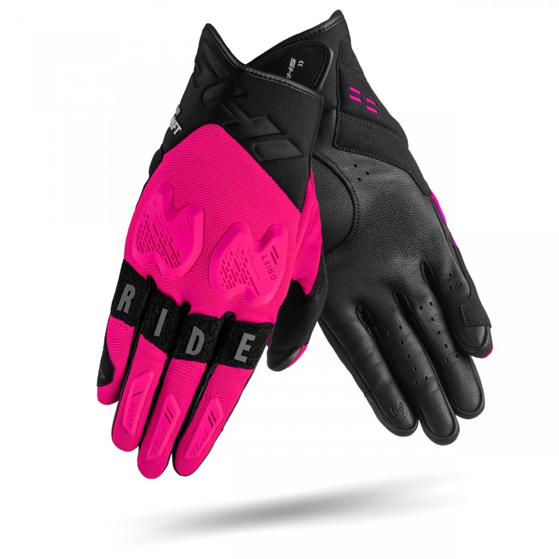 Gants moto femme Shima Drift rose-noir