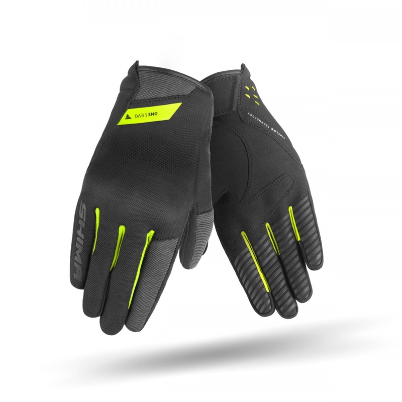 Gants moto Shima One EVO jaune fluo-noir