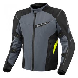 Veste moto Shima Rush Vent 2.0 noir-gris-jaune fluo