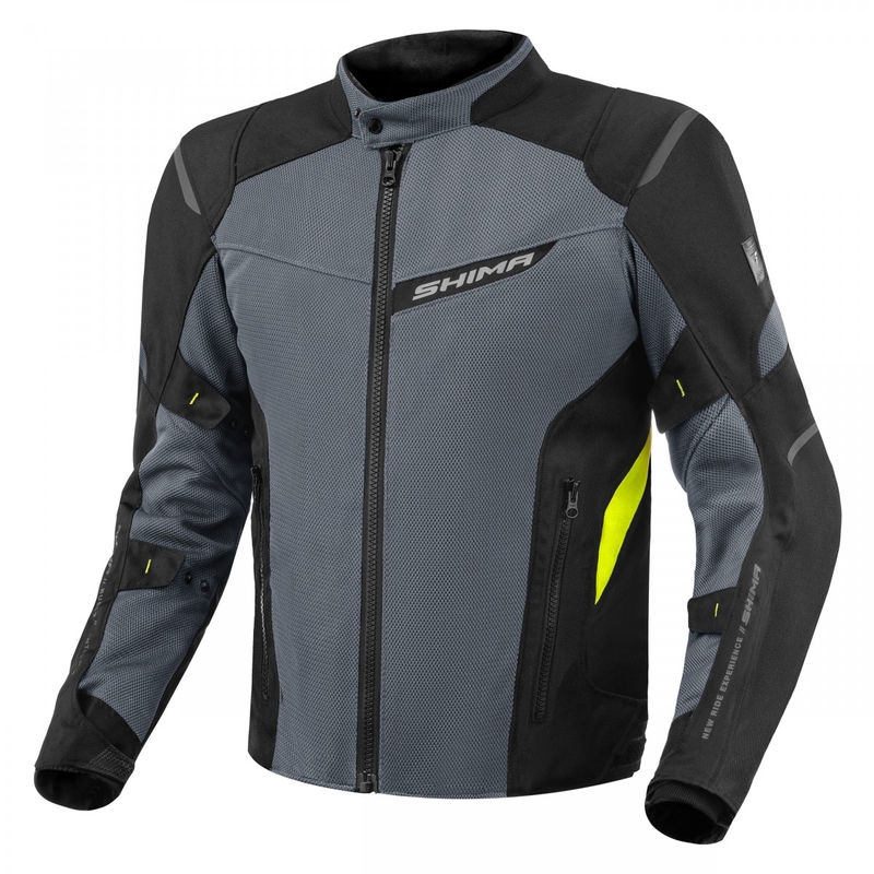 Veste moto Shima Rush Vent 2.0 noir-gris-jaune fluo