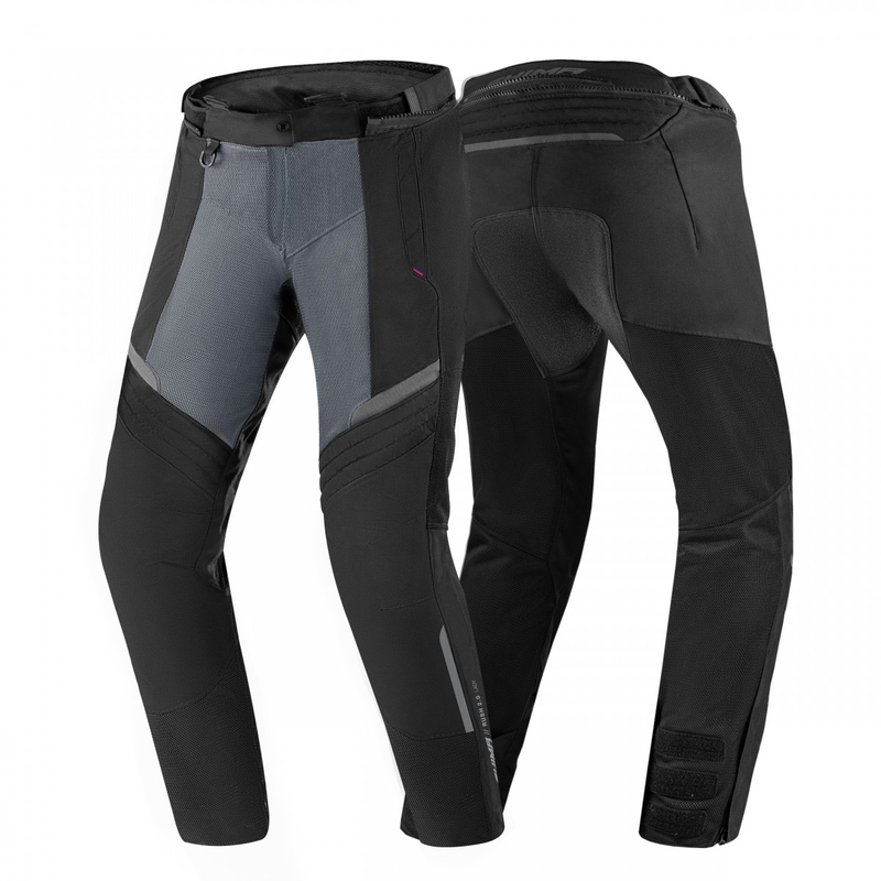Pantalon de moto Shima Rush Vented 2.0 noir et gris pour femme