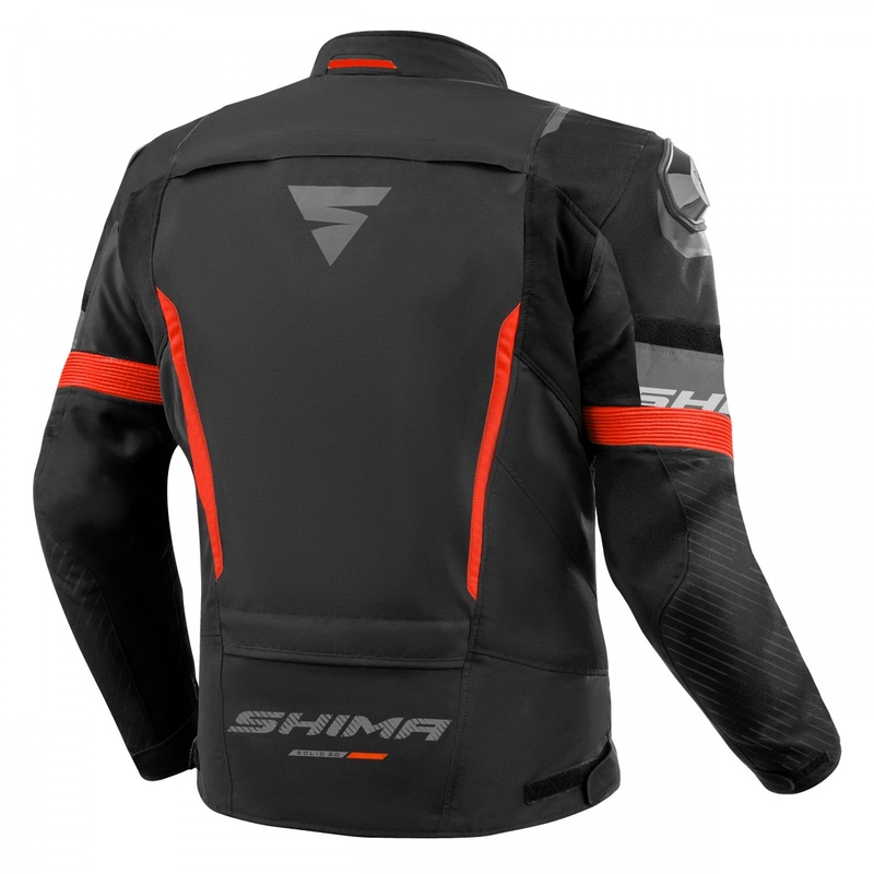 Veste moto Shima Solid 2.0 noir-rouge