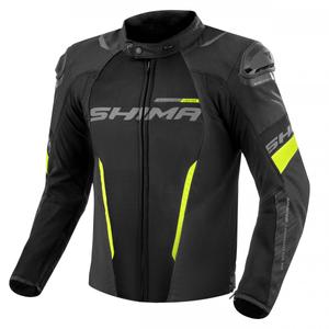 Veste moto Shima Solid 2.0 Vent noir-jaune fluo