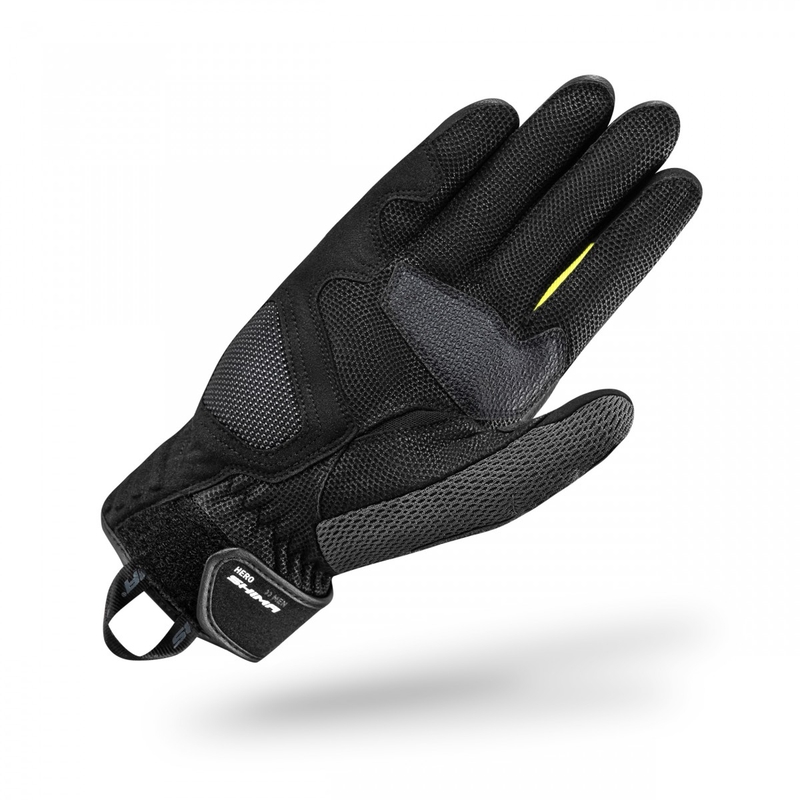Gants moto Shima Hero noir-jaune fluo