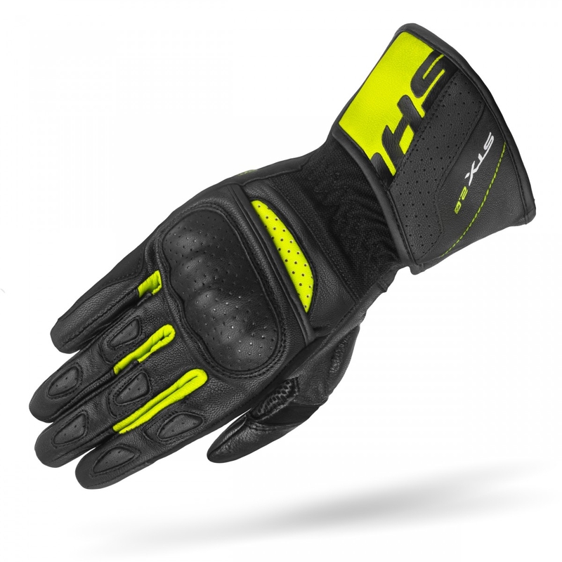 Gants moto Shima STX 2.0 noir-jaune fluo