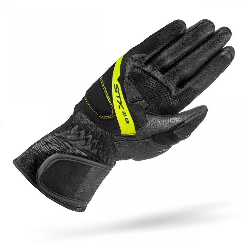 Gants moto Shima STX 2.0 noir-jaune fluo