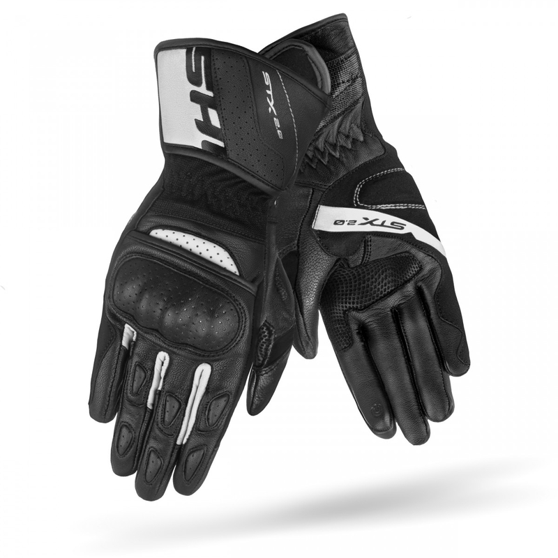 Gants moto Shima STX 2.0 noir et blanc