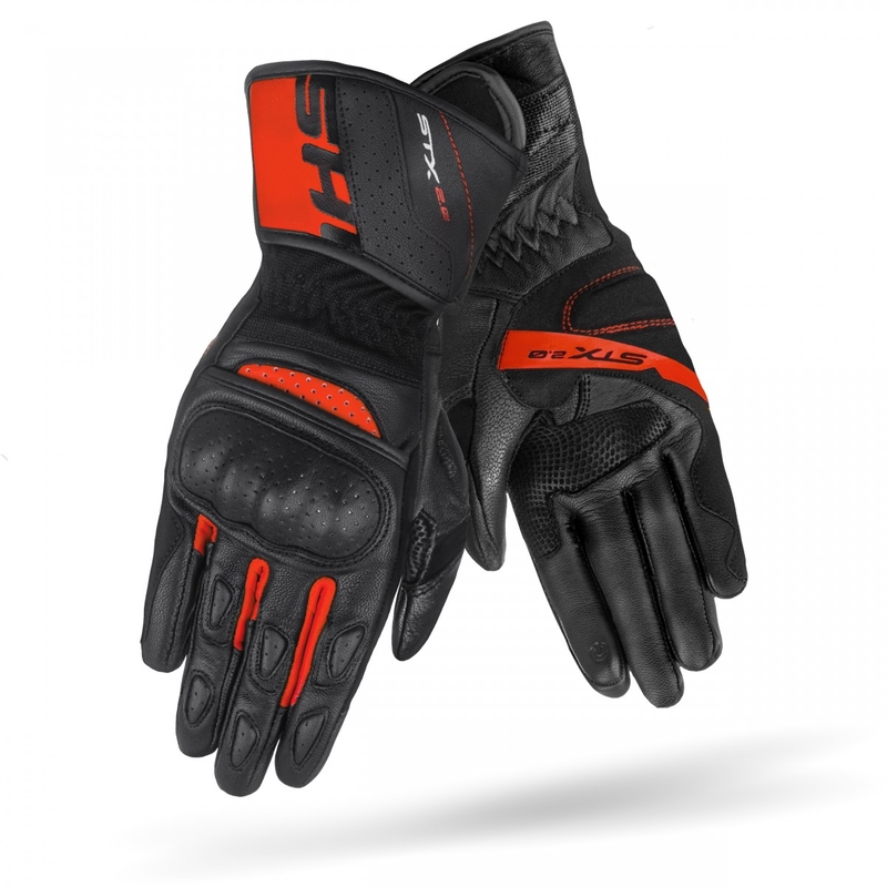 Gants moto Shima STX 2.0 noir-rouge