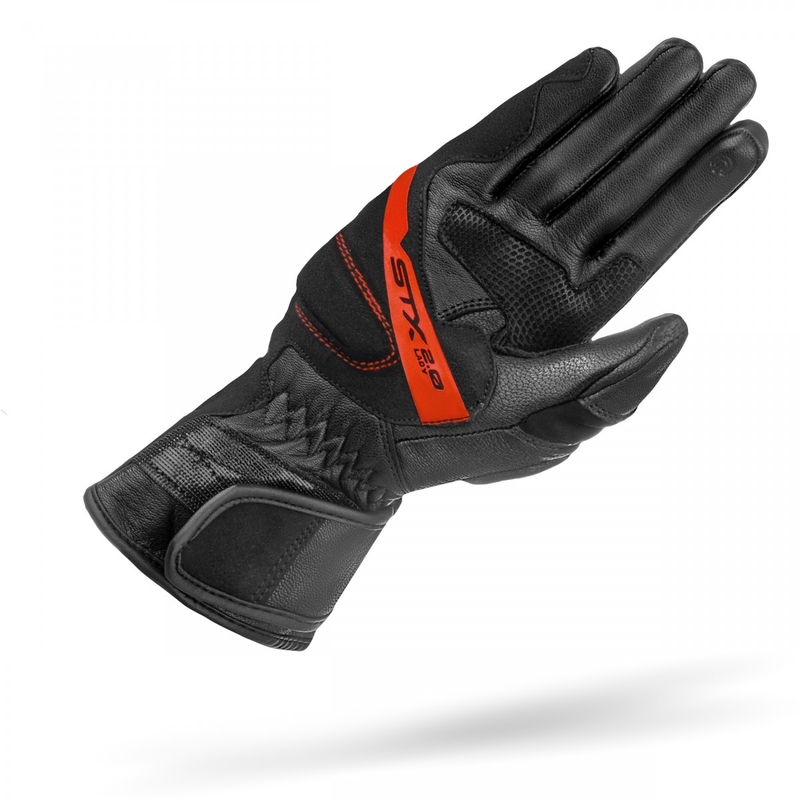 Gants de moto Shima STX 2.0 noir-rouge pour femmes