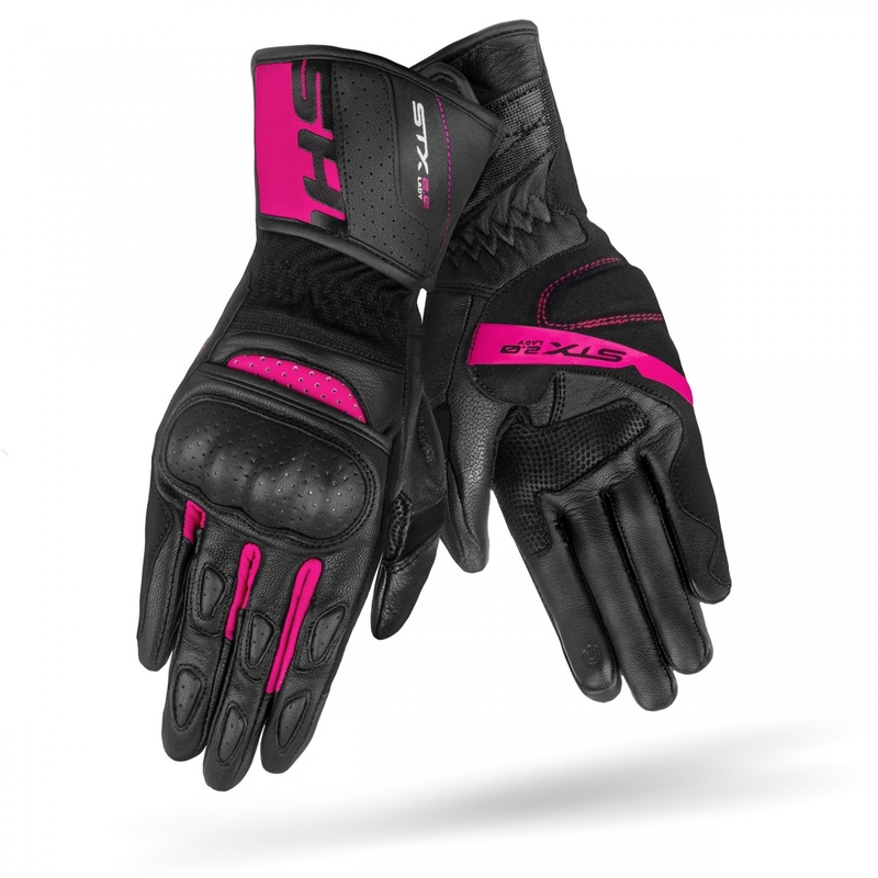 Gants moto femme Shima STX 2.0 noir et rose
