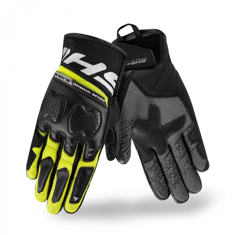 Gants moto Shima Blaze 2.0 noir-jaune fluo