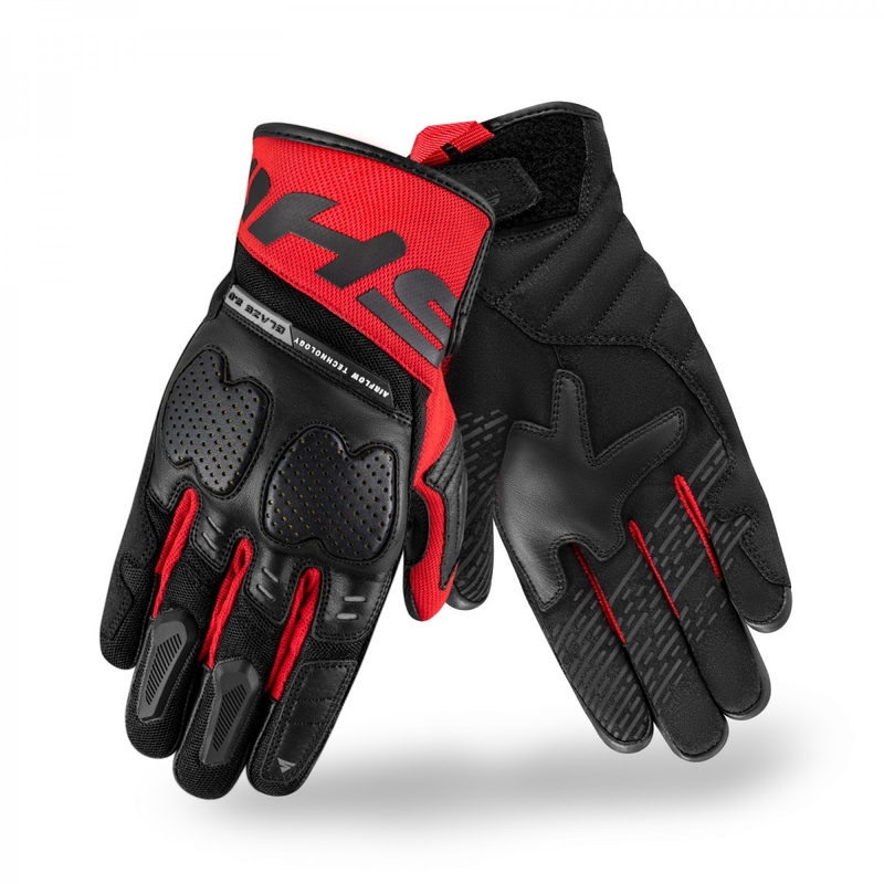 Gants moto Shima Blaze 2.0 noir-rouge