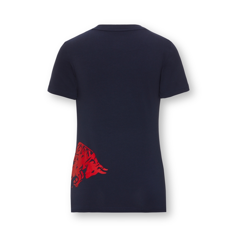 T-shirt Red Bull Adrenaline bleu et rouge pour femme