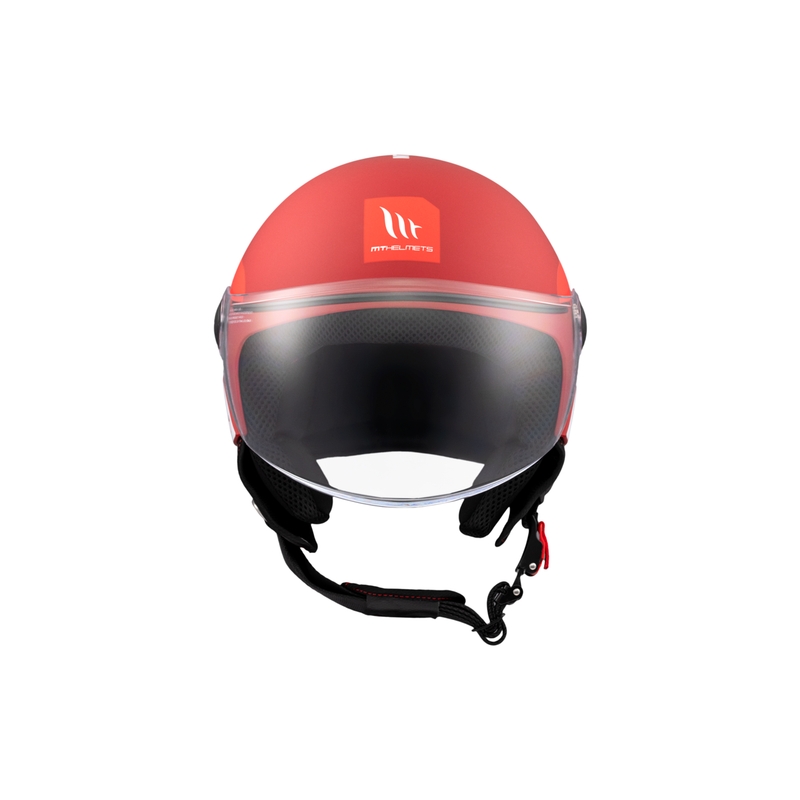 Casque moto ouvert MT STREET INBOARD C5 rouge mat et blanc