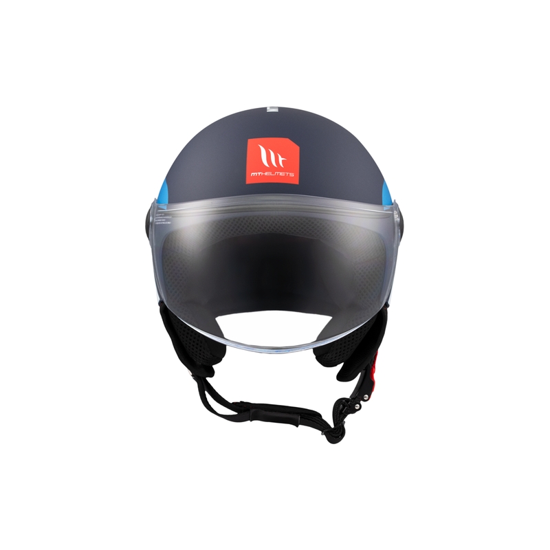 Casque moto ouvert MT STREET INBOARD C7 bleu mat-blanc