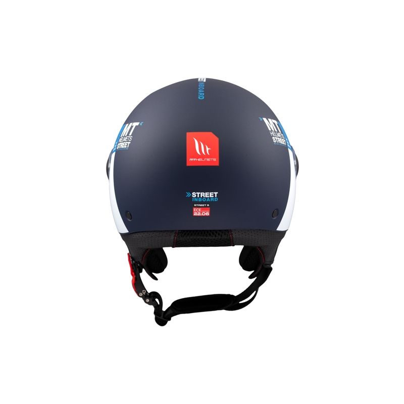 Casque moto ouvert MT STREET INBOARD C7 bleu mat-blanc