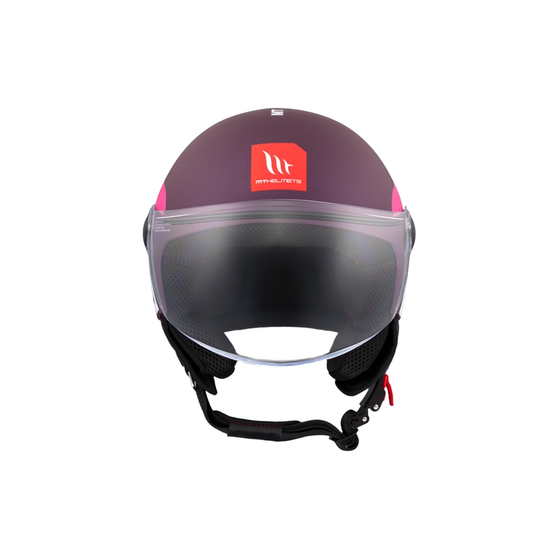 Casque moto ouvert MT STREET INBOARD C8 mat violet-rose