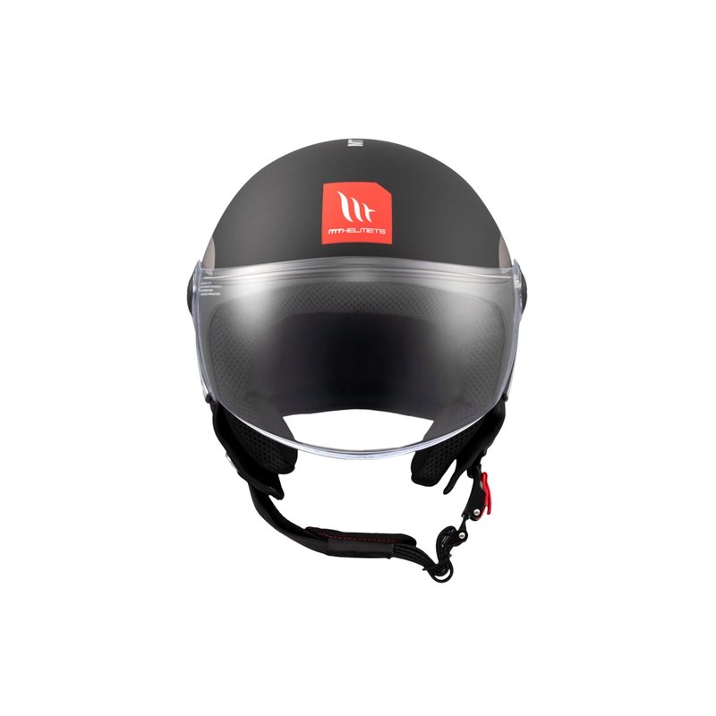 Casque moto jet MT STREET INBOARD D2 noir mat-argent