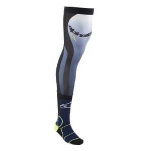 Alpinestars Knee Brace Socks Bleu-Jaune-Fluo-Blanc-Noir