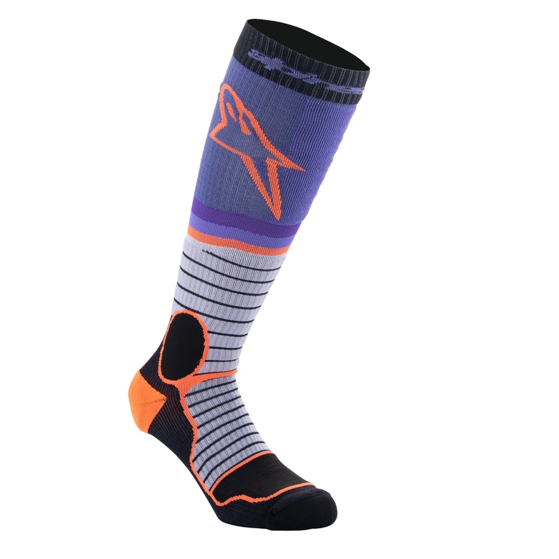 Chaussettes Alpinestars MX PRO noir-gris-violet-orange