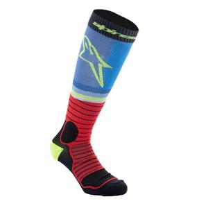 Chaussettes Alpinestars MX PRO noir-rouge fluo-jaune fluo-bleu