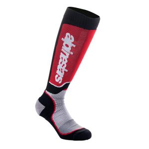 Chaussettes Alpinestars MX Plus noir-rouge-gris