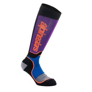 Chaussettes Alpinestars MX Plus noir-orange-violet-bleu-gris