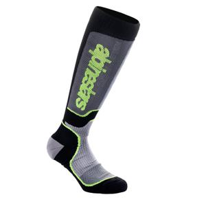 Chaussettes Alpinestars MX Plus noir-gris-jaune fluo