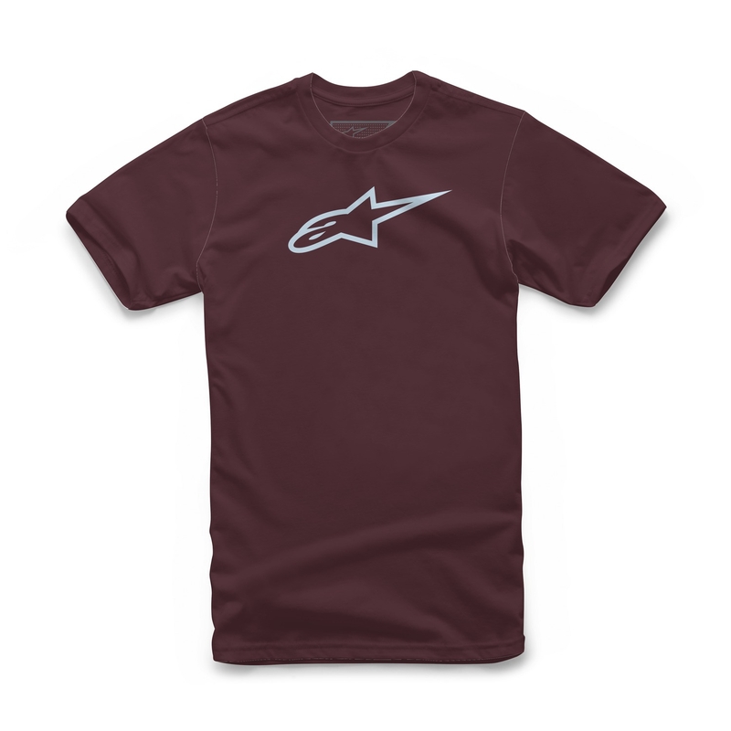T-shirt Alpinestars Classic Tee cramoisi et bleu clair